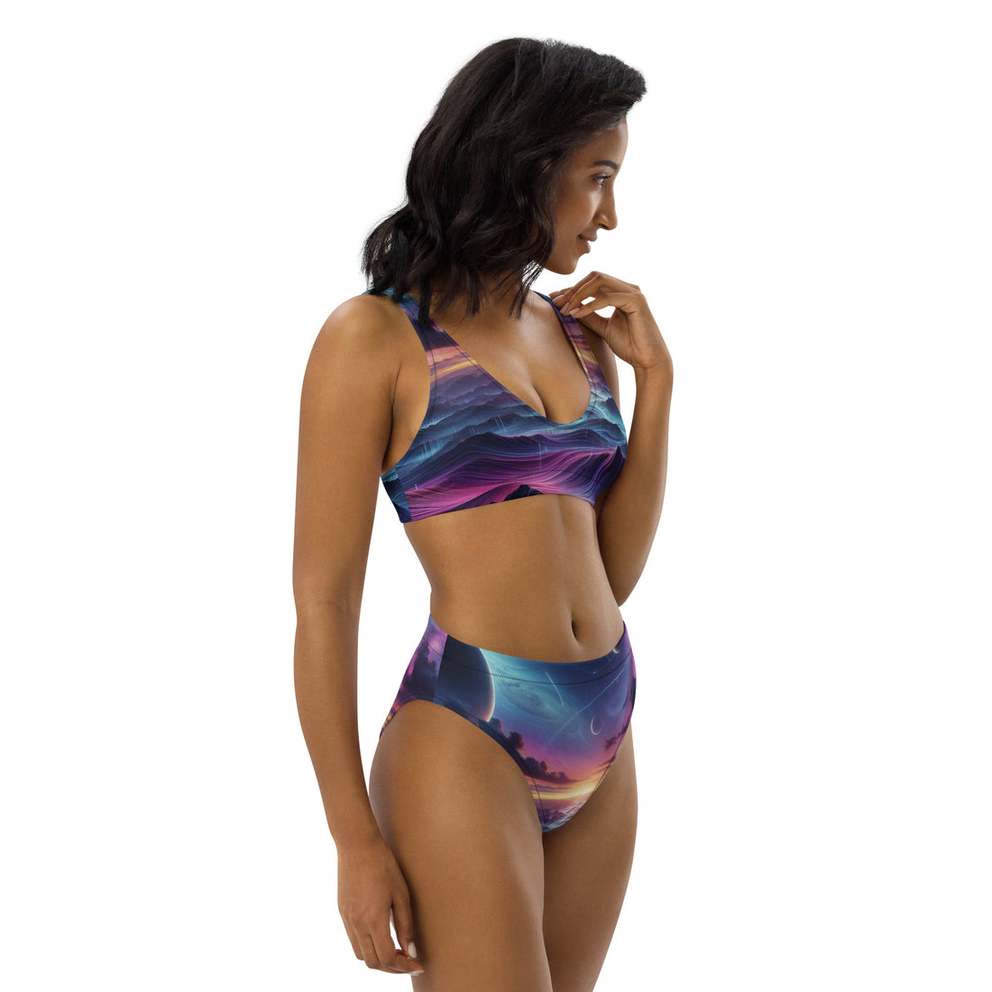 Recycled high-waisted bikini