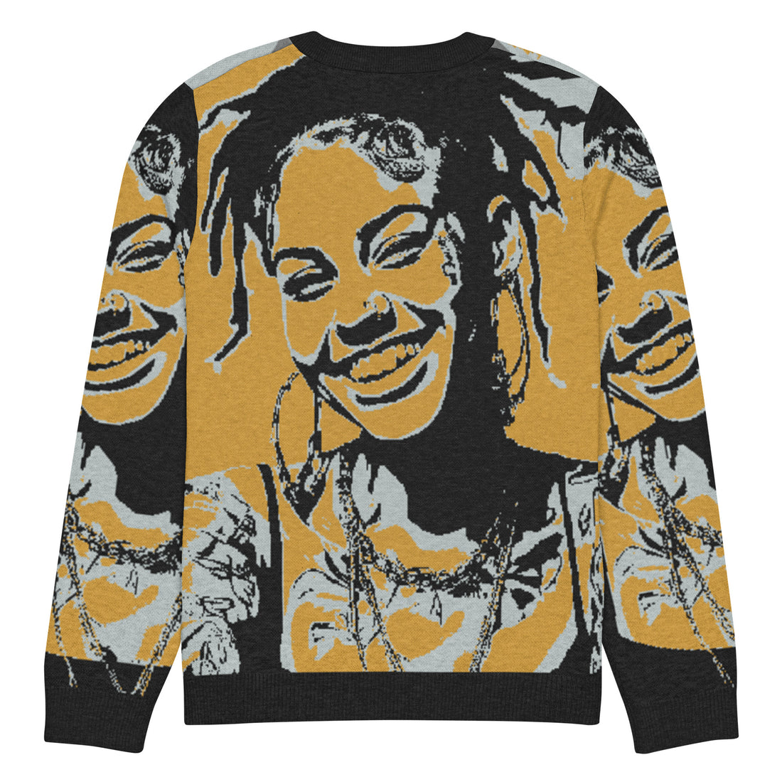 Knitted crew neck sweater