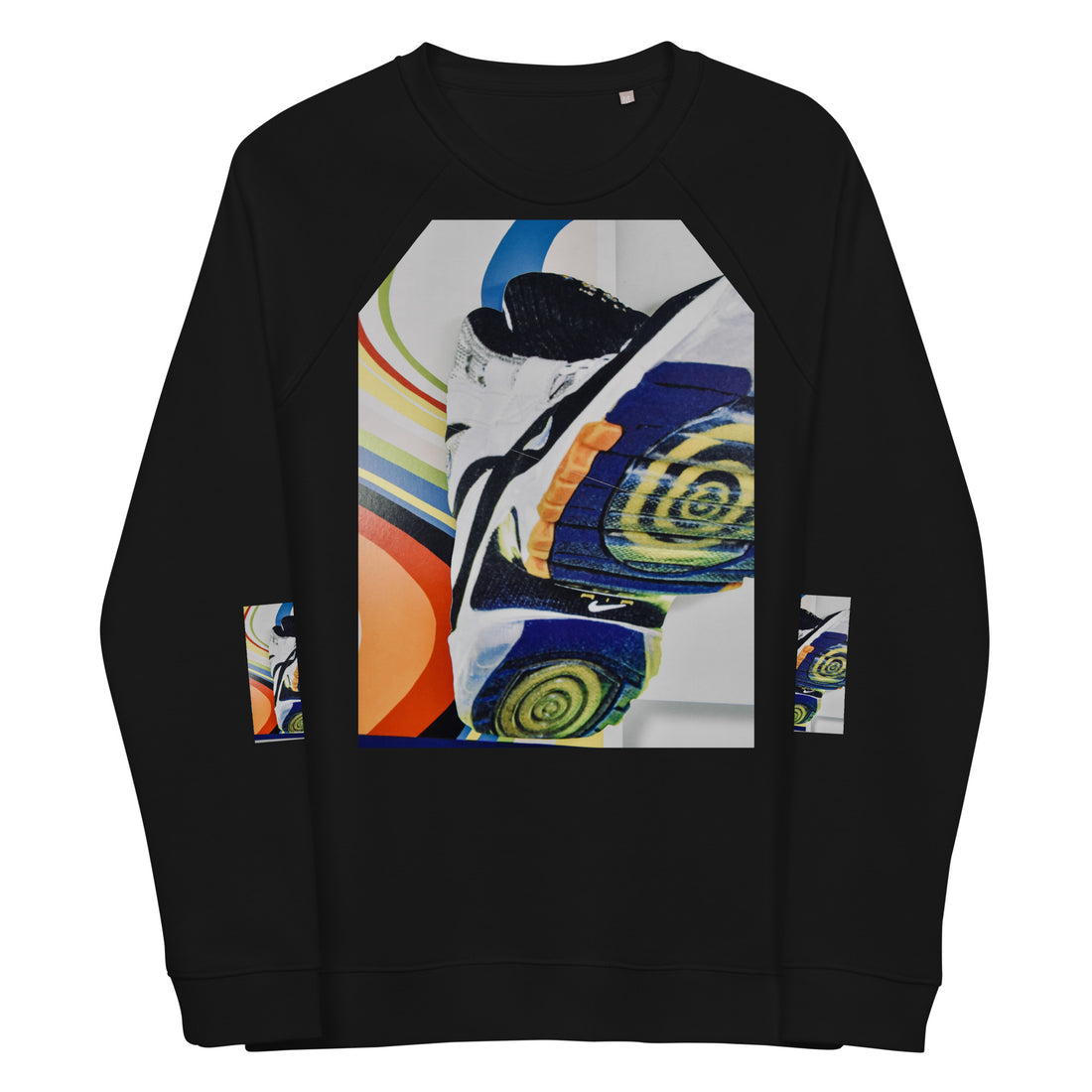 Unisex organic raglan sweatshirt