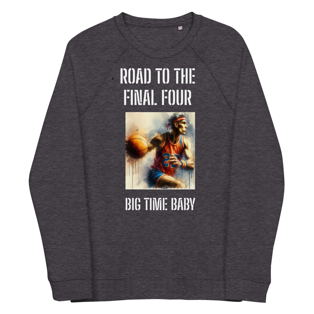Unisex organic raglan sweatshirt
